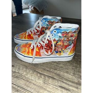 Vans x One Piece Sk8-Hi Punk Hazard Skate Shoe Multicolour Size Womens 5
